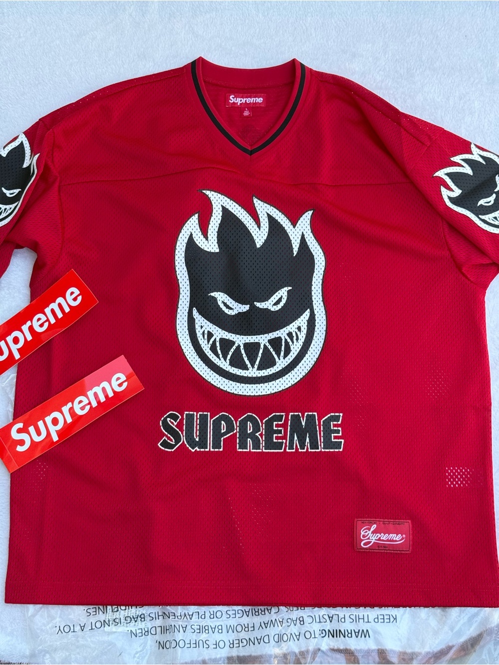Supreme Spitfire football jersey L red